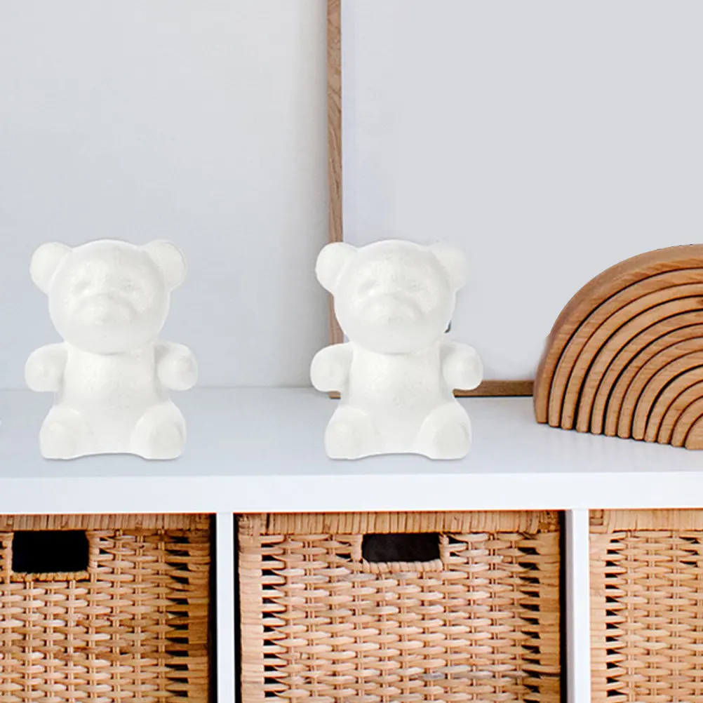 

4Pcs Lightweight Foam Bear Modeling Kits for DIY Crafts Decorate with Ribbons Party Wedding Art Ware Ornament