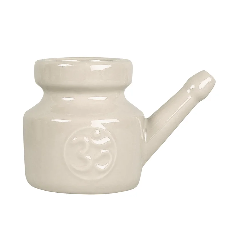 XSXS-2X 350Ml  Neti Pot Nose Cleaning Pot Durable Leakproof Spout Pot For Nasal Rinsing Nose Washing Men Women,Grey