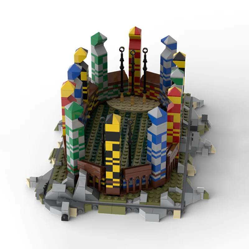 

1542 шт. Quidditch Pitch Harryes Potters Sports Field Custom MOC Creation Строительные блокиИгрушки в подарок