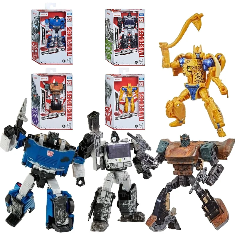 Hasbro 트랜스포머 Wfc 넷플릭스 스파크리스 봇 치터 데세우스 육군 드론 딥 커버, 12cm 오리지널 액션 피규어 모델 장난감 선물