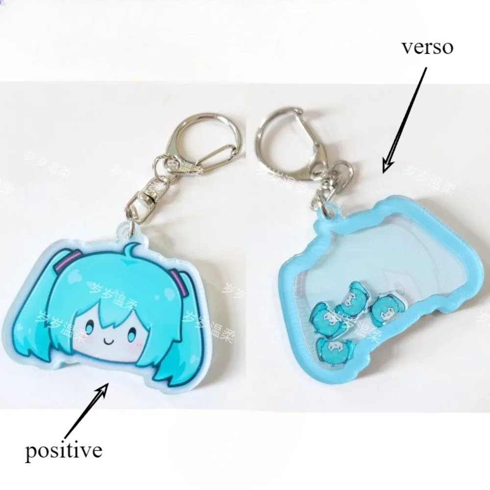 New Hatsune Miku Key Buckle Hatsune Miku Project Diva Anime Peripheral Cute Originality Cartoon Schoolbag Hanging Decorations