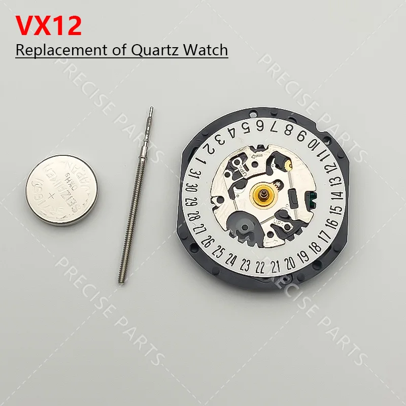 Japanese Movement VX12 Ultra-thin Quartz/Three Pointer Calendar Watch Accessory VX12E Movement Date 3/6