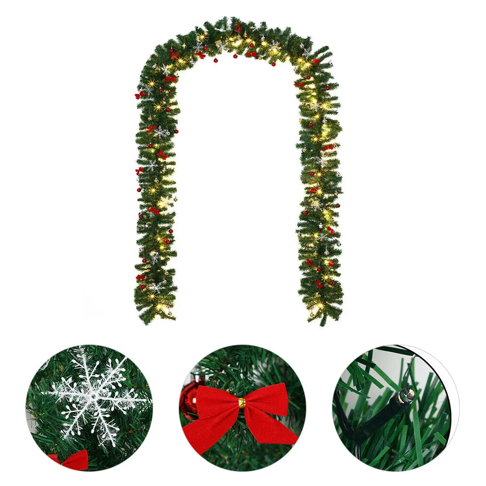 พวงหรีดหวายสำหรับตกแต่งเทศกาลการตกแต่งคริสต์มาสแบบเรียบง่ายจำลองจากต้นอ้อย