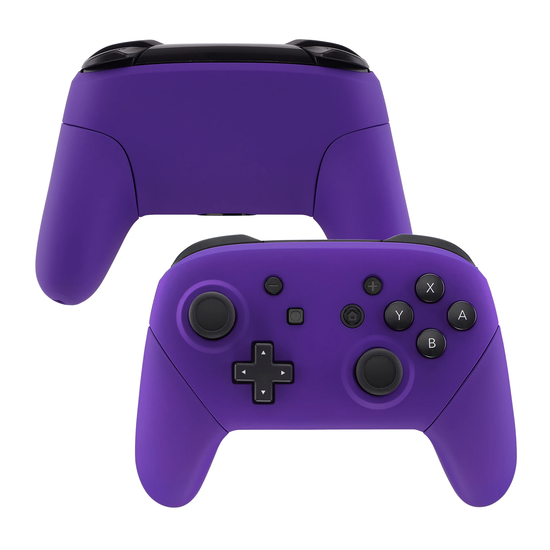 

eXtremeRate Soft Touch Purple Faceplate Backplate Housing Shell Cover with Handle Replacement for Nintendo Switch Pro Controller