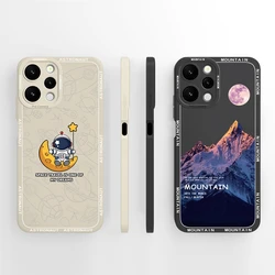 For Redmi 12 4G Phone Case Lovely Pretty Astronaut Shockproof Smooth Liquid Silicon Soft Cover For Redmi12 4G Shell Bumper Funda