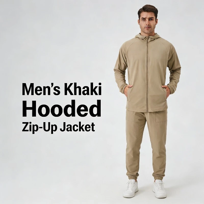 

Men's Outdoor Loose Casual Running Fitness Jacket Windproof Hooded Sweatshirt for Autumn and Winter Sports Coat