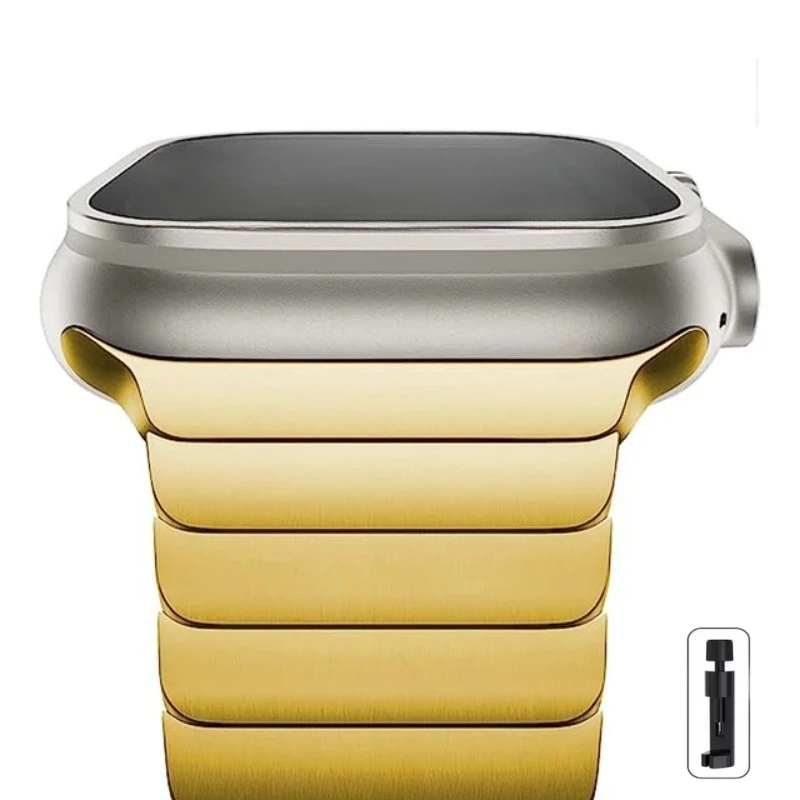 Stahl-Uhrenarmband für Apple Watch Ultra 2 49mm/10 9 8 7 46mm 42mm 45mm 41mm für IWatch Series 6 5 4 3 SE 44mm 38mm Armband