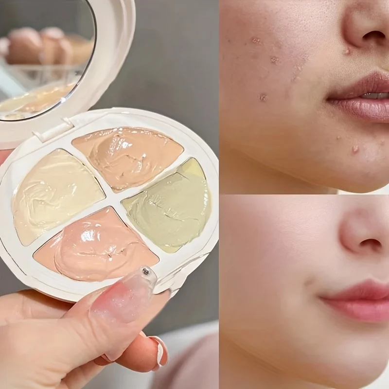 Four-Color Concealer Cream Moisturizing Concealer for Dark Circles,Brightening,Multi-Color Contouring,Foundation Cream