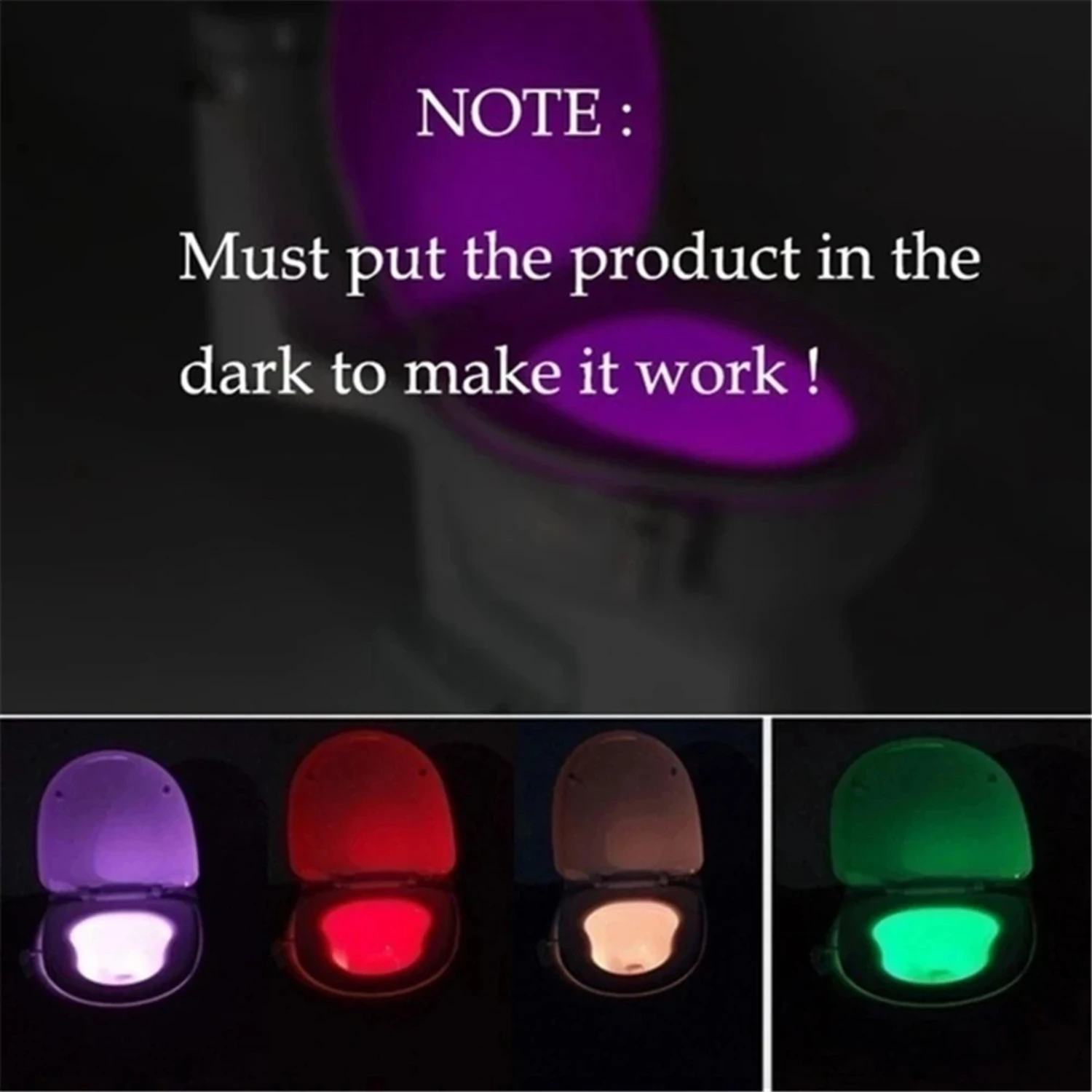 LED Smart Toilet Light PIR Motion Sensor Night Lamp 16 Color Backlight WC Bathroom Night Light