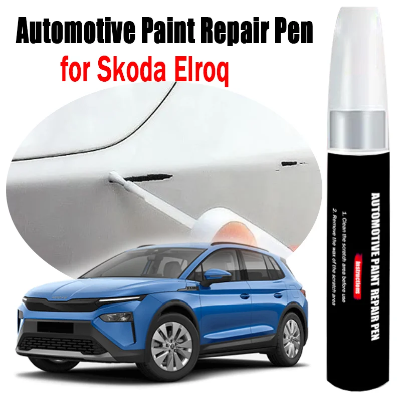 Caneta de reparo de pintura automotiva para skoda elorq, caneta de retoque, removedor de arranhões, acessórios de cuidados com pintura de carro