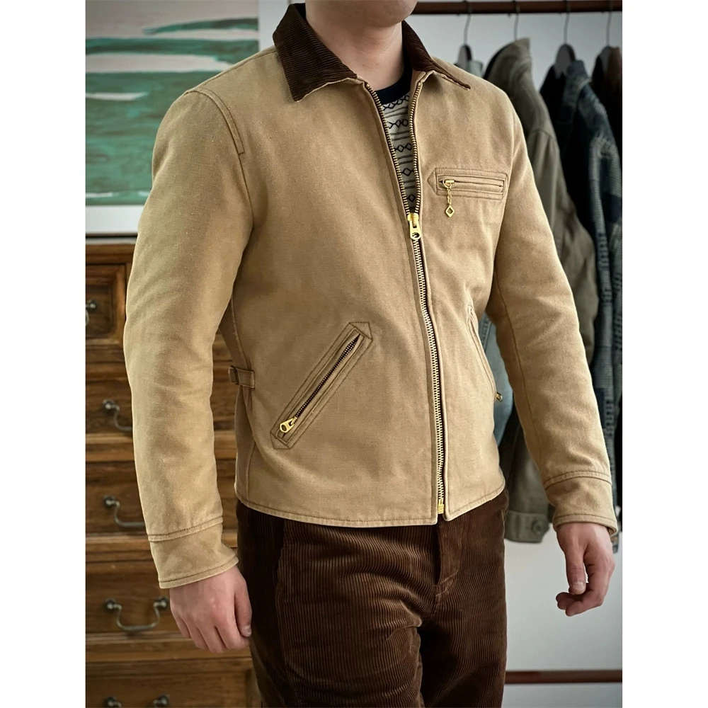 DQ1930 AsianSize Top Quality Super Warm 50% Wool Lining Cotton Fabric Vintage Stylish J1 Jacket