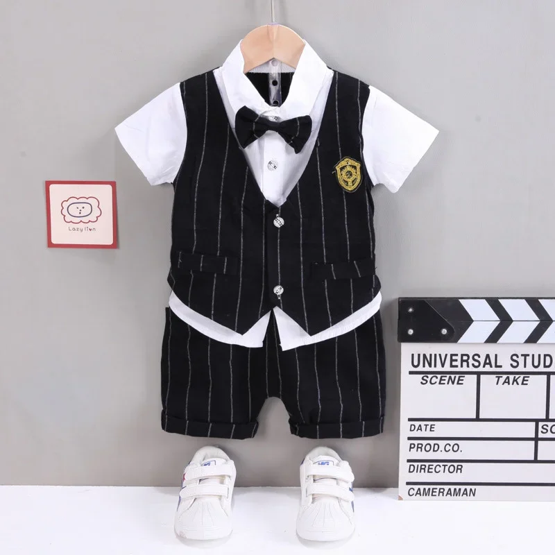 

New Summer Baby Clothes Suits Children Boys Casual Cotton Shirt Shorts 2Pcs/Sets Toddler Fashion Costume Infant Kids Sportswear