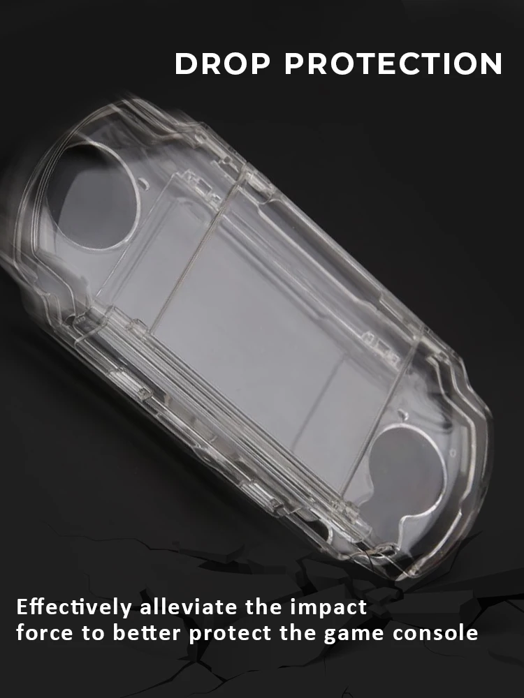 Custodia protettiva con guscio rigido in cristallo DATA FROG per custodia per Console PSP 1000/2000/3000 borsa per disco da gioco per protezione PSP UMD