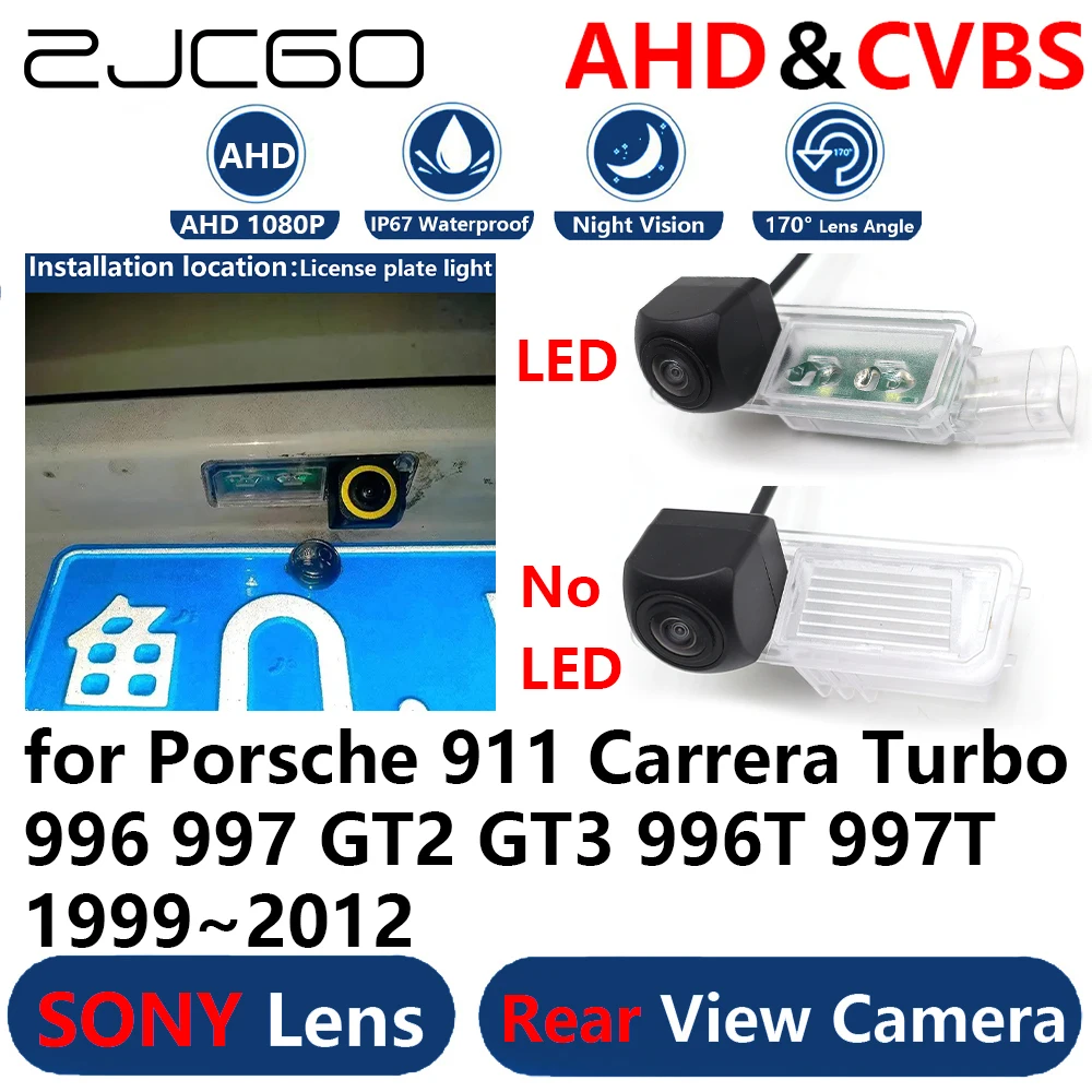 

AHD 1080P Parking Backup Reverse Reversing Rear view Camera for Porsche 911 Carrera Turbo 996 997 GT2 GT3 996T 997T 1999~2012