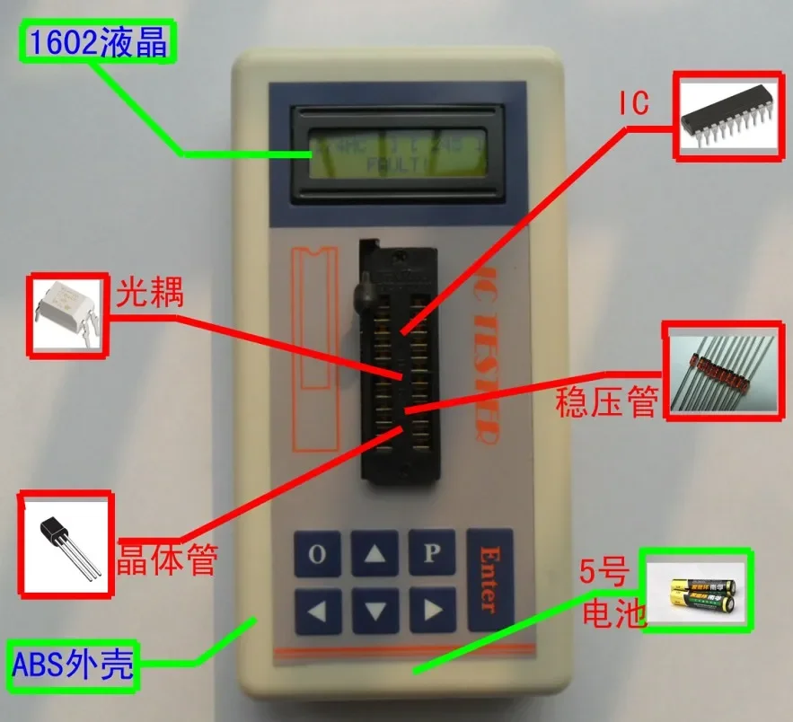 Chip Tester, Integrated Circuit Tester, Transistor Integrated Circuit IC Tester