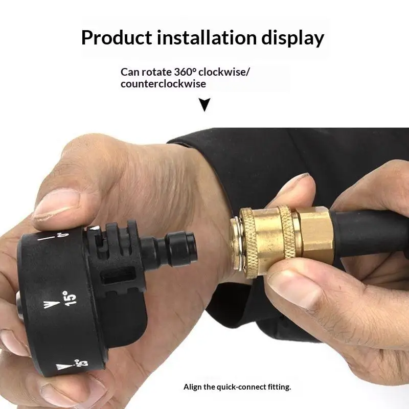 6-in-1 High Pressure Washer Nozzle Multifunctional Quick Connect 1/4'' Tip for Motorcycle Bicycle Outdoor Washing