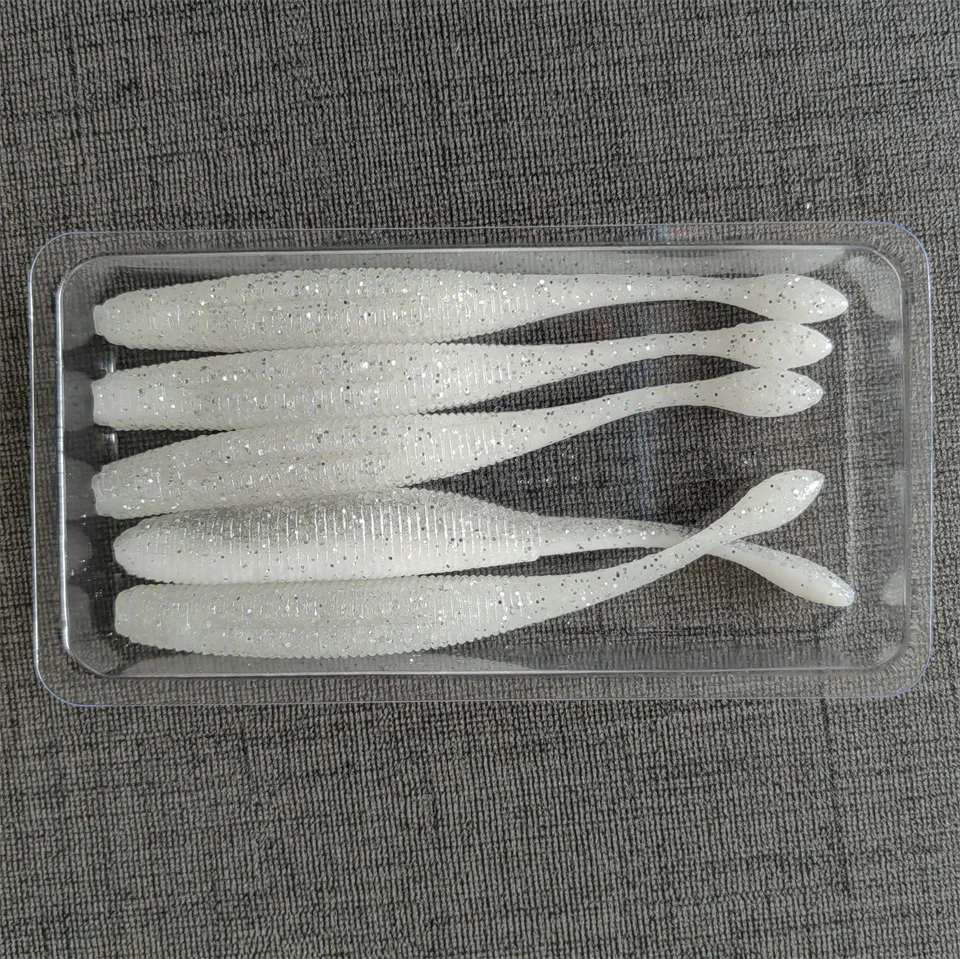 MUKUN 5PCS Stick Wurm Softbait Angeln Köder Gesalzen Gerade Schwanz 75mm 90mm 110mm Perfekte Schwimmen kunststoff Traum Schuss Weiche
