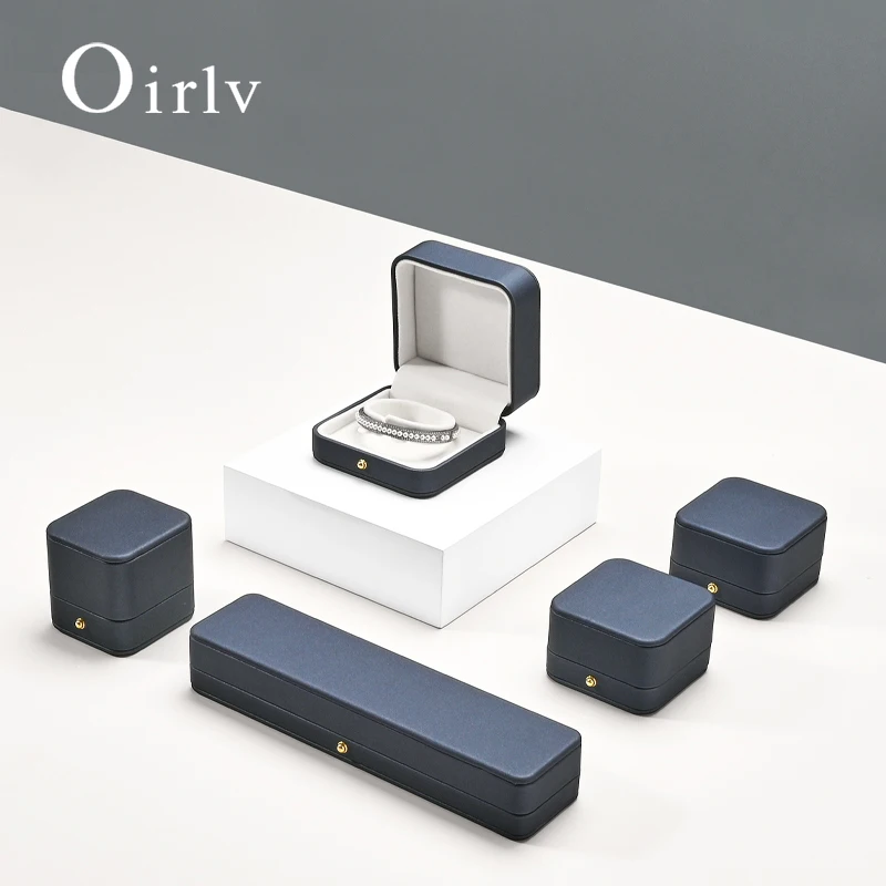 

Oirlv Jewelry Ring Box Leather Earring Necklace Pendant Gifts Display Box For Proposal Engagement Wedding Case Jewelry Organizer