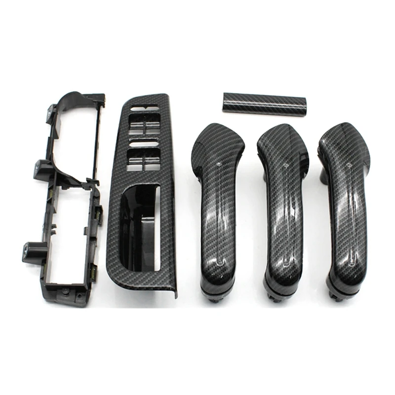 Carbon Fiber LHD Car Front Rear Left Right Door Pull Grab Handle For VW Bora Golf 4 MK4 Jetta 1999-2004