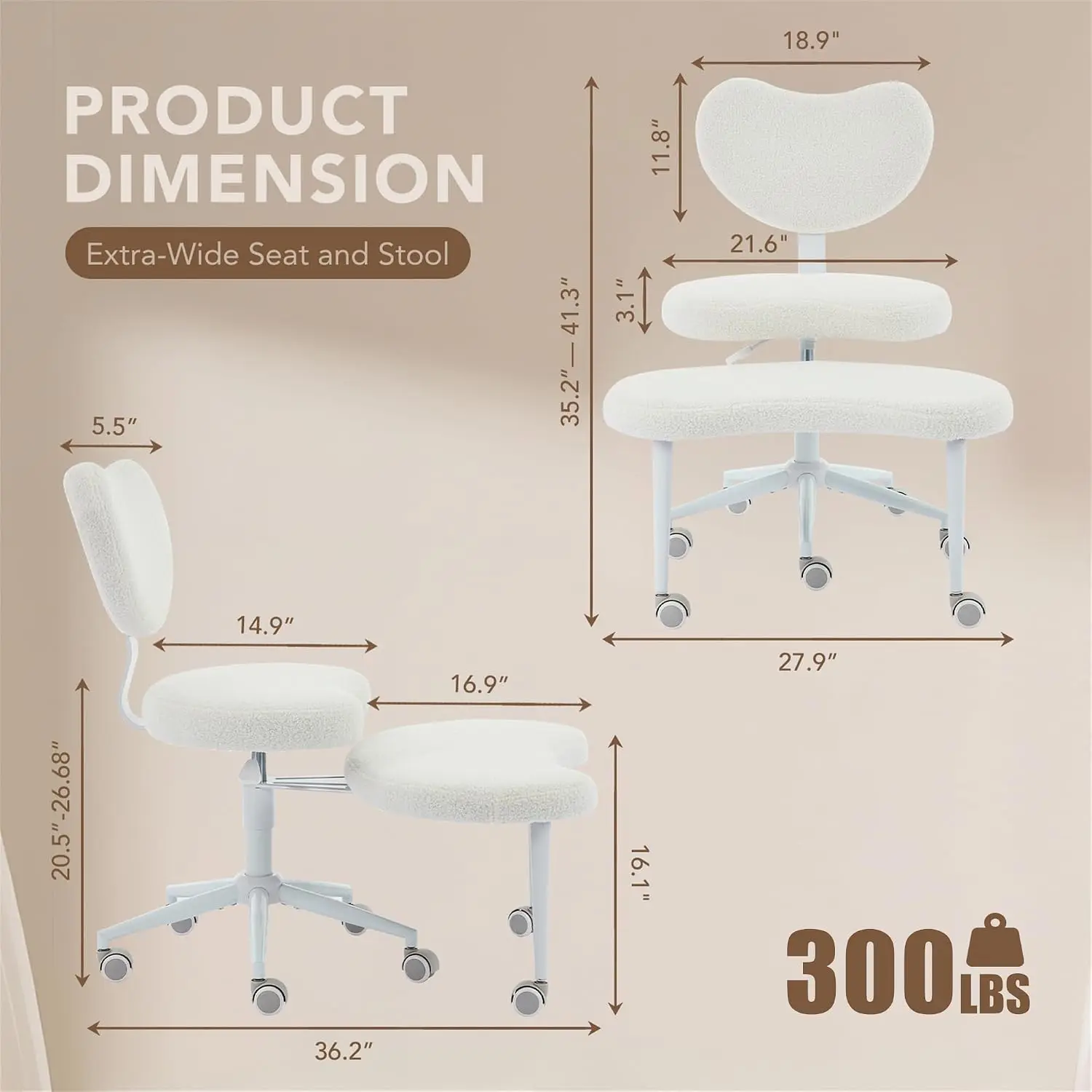 Ergonomic Cross Legged Chair with Wheels,360° Swivel Meditation Chair,ADHD Chair, Criss Cross Desk Chair with, Customized
