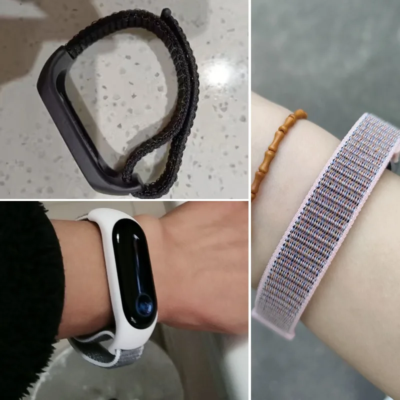 2PCS Nylon Bracelet For Xiaomi Mi Band 7-7nfc smartwatch Wristband Sport Miband 7 Replacement loop smart band 7 6 5 4 3 Straps