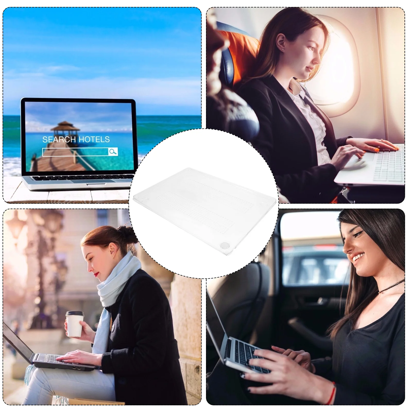 

Transparent Laptop Protective Shell 15.3 Inch Precise Cutout Anti-Slip Design Easy Install Clear Skin Cover for Air A2941