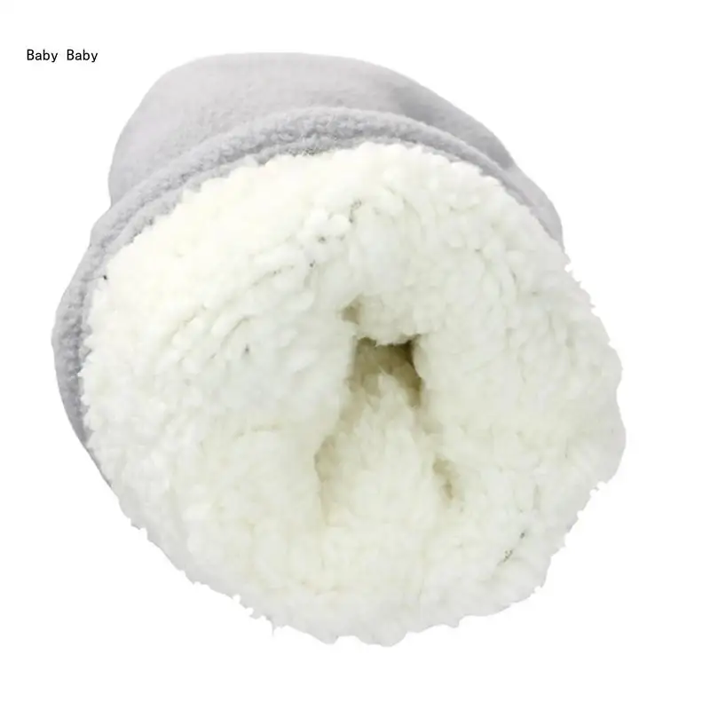 1 Pair Cosy Fleece Winter Mittens for Kids Soft & Breathable Lined Hand Mittens Winter Warm Gloves Fingerless Mitts Q81A