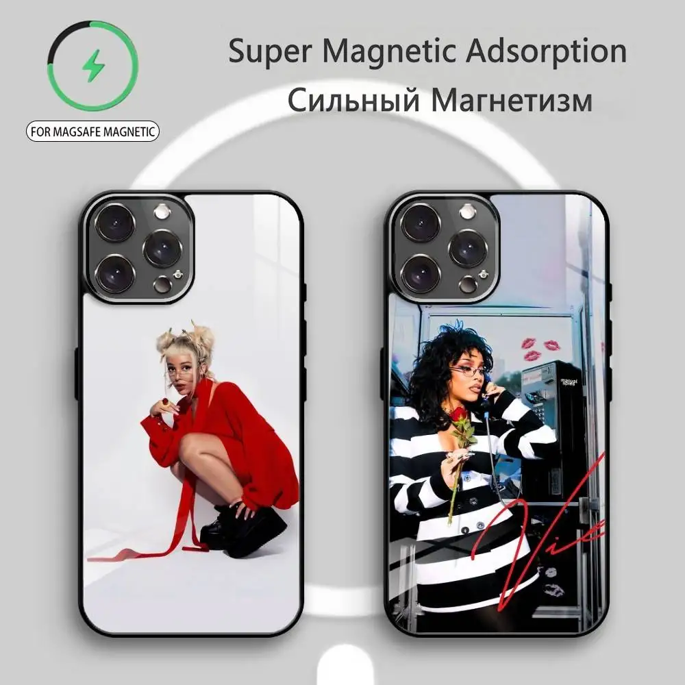 

S-Singer D-Doja Cat Scarlet Phone Case For iPhone17,16,15,14,13,12,11 Plus,Pro Max Magnetic For Magsafe Wireless Charging