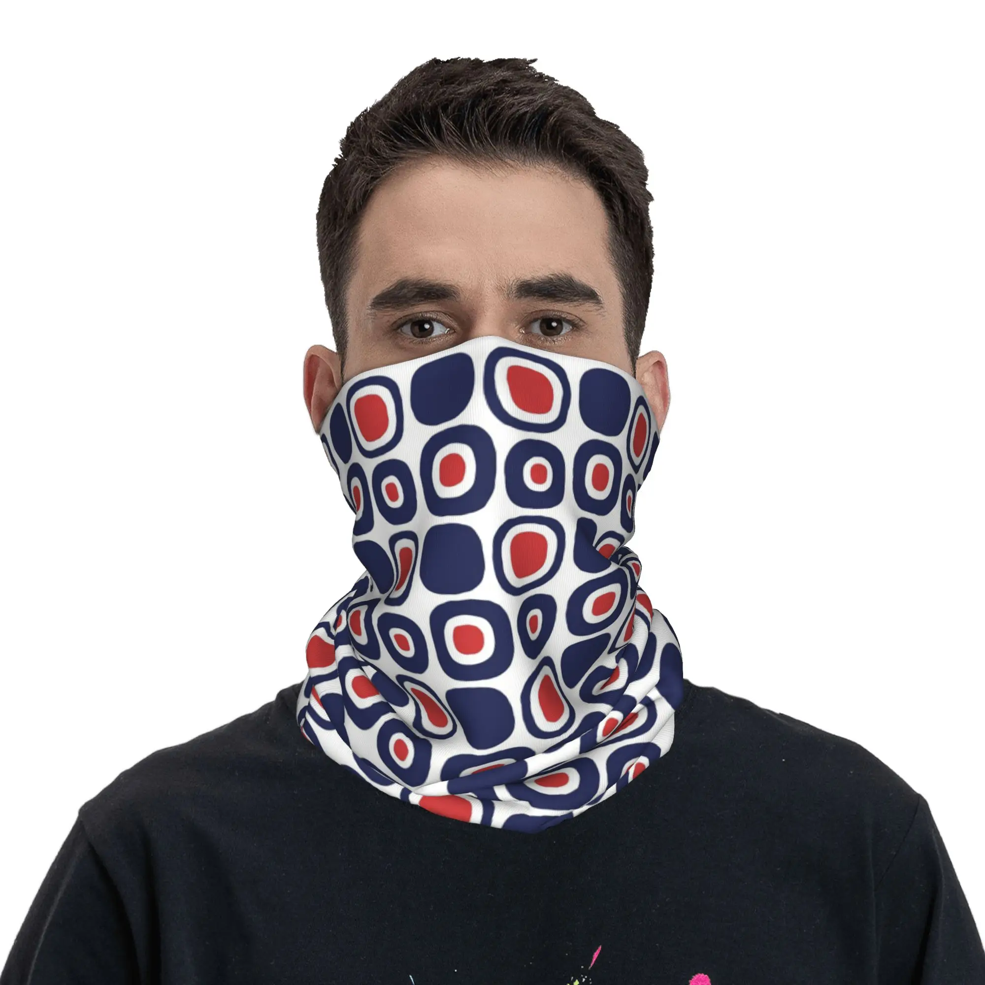 Mid-Century Modern Garden Path Pattern Bandana Neck Gaiter Printed Wrap Scarf Cycling Scarf Outdoor Sports for Men Women Adult