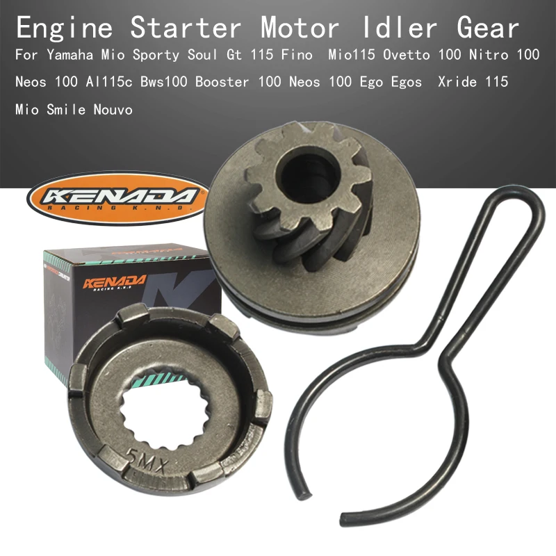 

Engine Starter Motor Idler Gear For Yamaha Mio Sporty Soul Gt / Fino/ Mio/Xride 115 Ovetto /Bws/ Booster / Neos 100 Ego