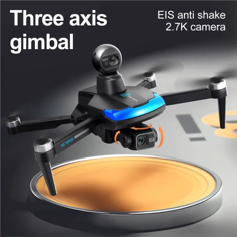 S185 Professional Drone 5G True 2.7K HD Dual-Camera Remote With Touch Screen 3-Axis PTZ Obstacle GPS 360° Avoidance Drone Toys