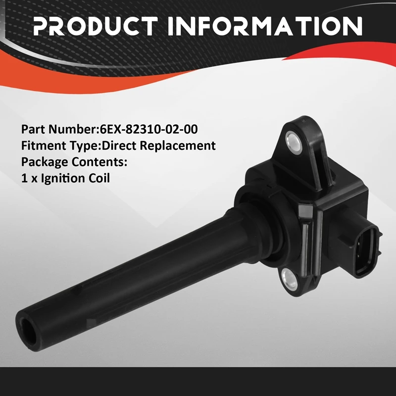 6EX-82310-02 Ignition Coil Assy For Yamaha Waverunner 2021 - 2024 EX VX Blaster