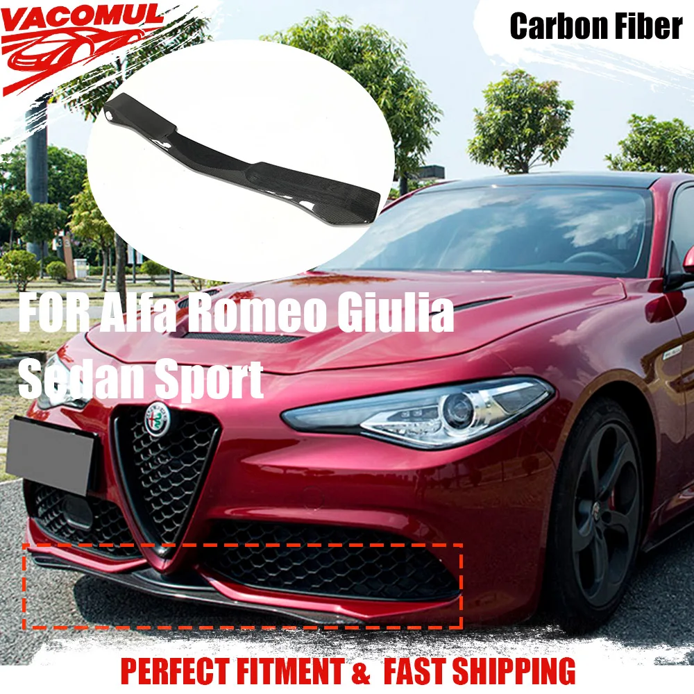 

VACOMUL Car Racing Front Bumper Lip Carbon Fiber for Alfa Romeo Giulia Sedan Sport 2015 2016 2017 2018 Car Accessories