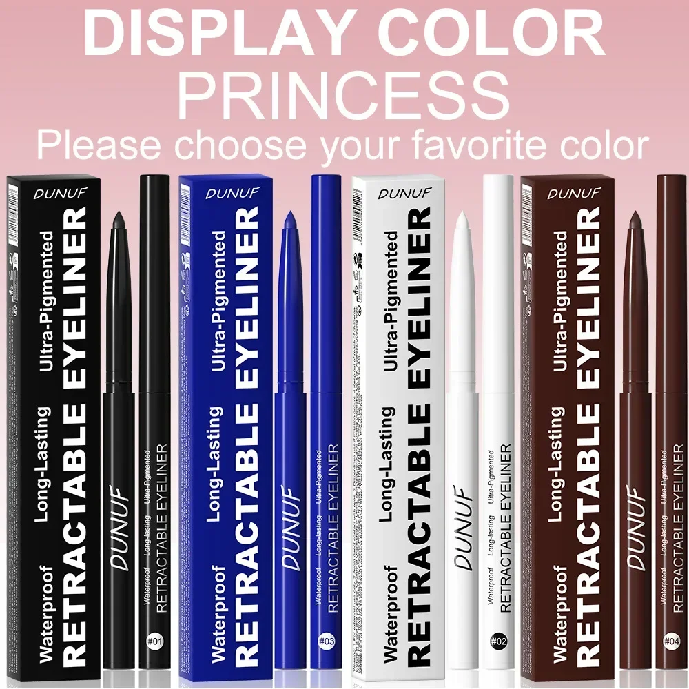 DUNUF Eyeliner Pencil Smooth Waterproof Eyeliner Gel Long-lasting Blue Black Brown Soft Easy Wearing Eyeliner Pen New