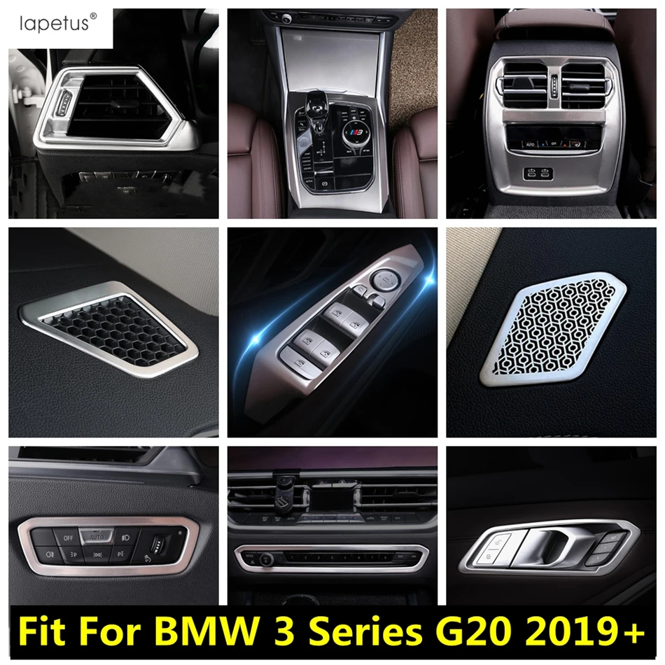 

Gear Shift Panel / Head Light Lamp / Dashboard AC Air Vent / Window Lift Cover Trim Accessories For BMW 3 Series G20 2019 - 2024