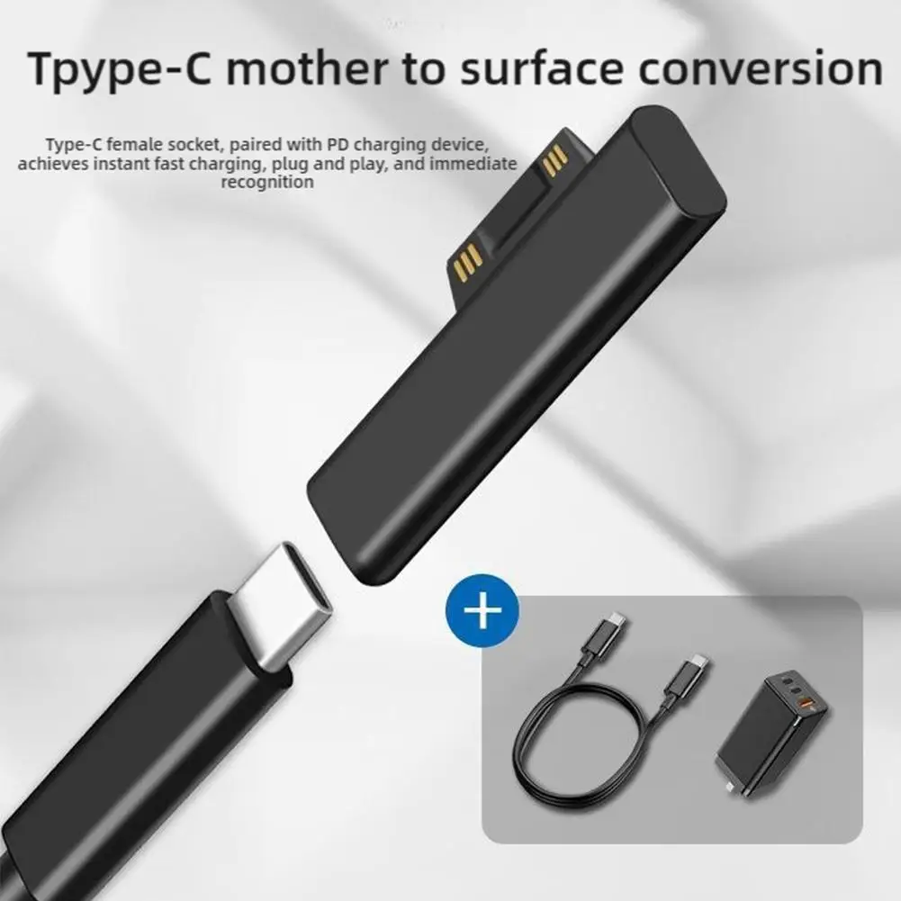 لمايكروسوفت برو 7 6 5 4 3 الذهاب كتاب إلى USB نوع C PD اللوحي شحن مهايئ شاحن USB محول التوصيل السريع 65 واط محول D1F0
