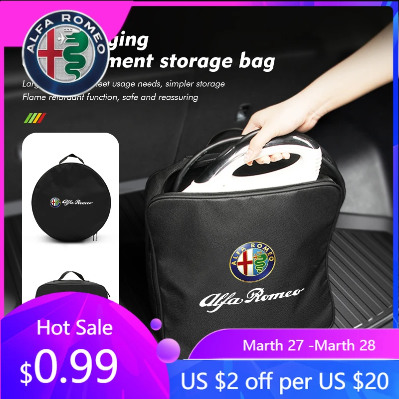 

Водонепроницаемая сумка-чехол для зарядного кабеля и адаптера для Alfa Romeo 2026 (для моделей GT, Stelvio, F1)