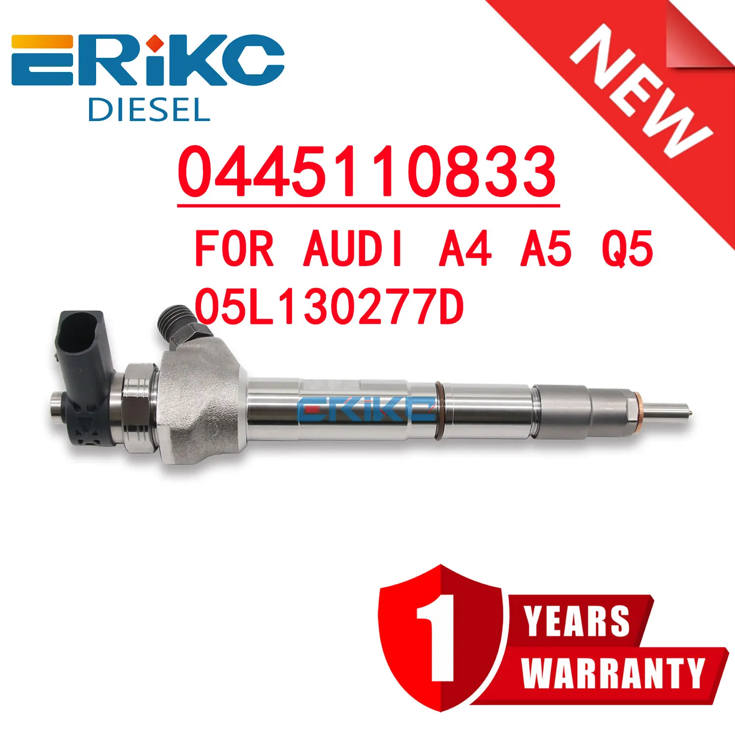 0445110833 Fuel Injector Assy 0 445 110 833 Common Rail Injection Nozzle 0445 110 833 for Bosch AUDI A4 A5 Q5 05L130277D