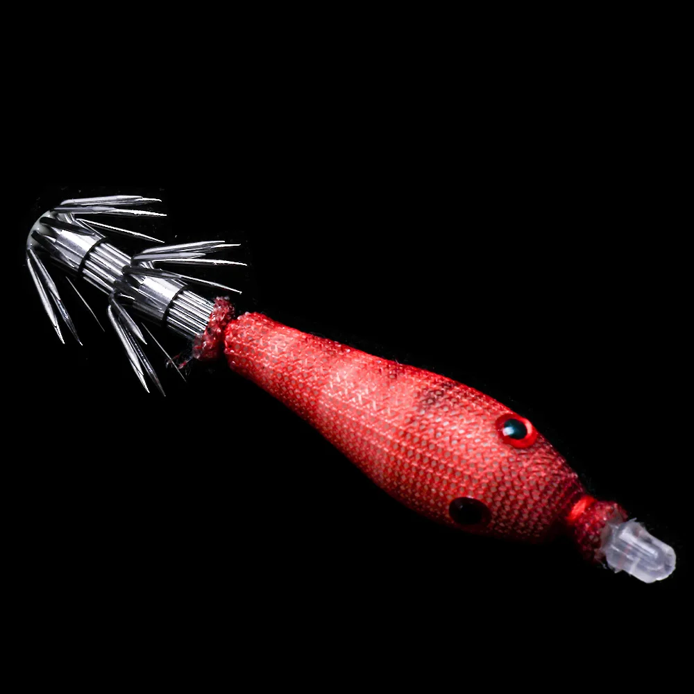 5 Teile/paket Nachtleuchtende Tintenfisch Falsche Köder Weiche Gummi Fischernetz String Haken Köder Schlag Rohr Simulation Tintenfisch Jig Haken für Nacht F – Detail 16