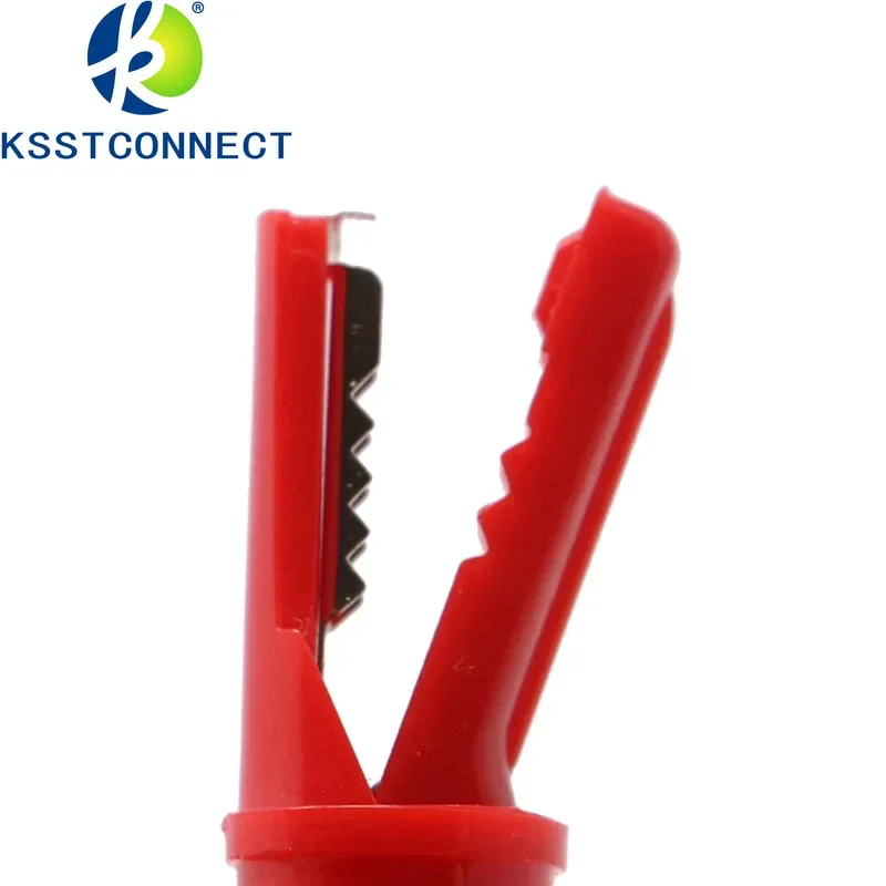 CC259  Full Insuated Slim Crocodile Alligator Clips with 4mm Socket