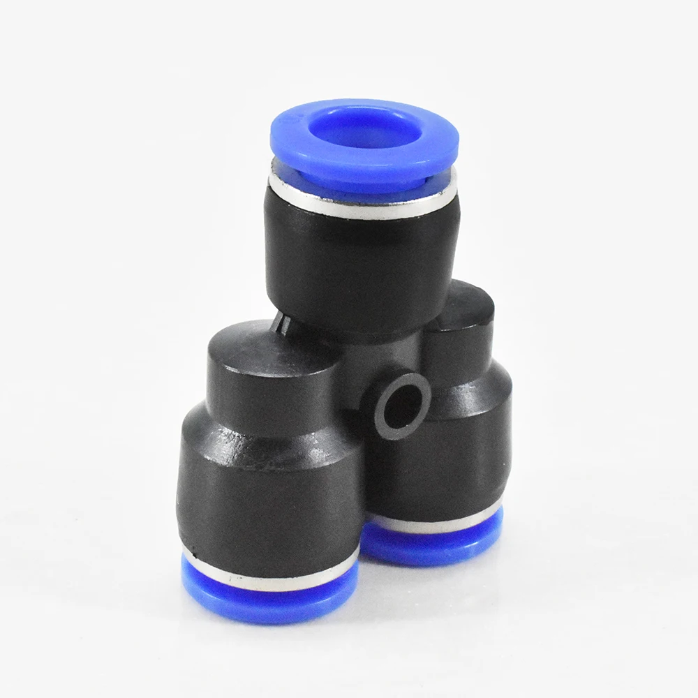 20PCS  PY PW Pneumatic Fittings Three Way Y Type Quick Release Cylinder Sizes 4mm 6mm 8mm 10mm 12mm 14mm 16mm Connector