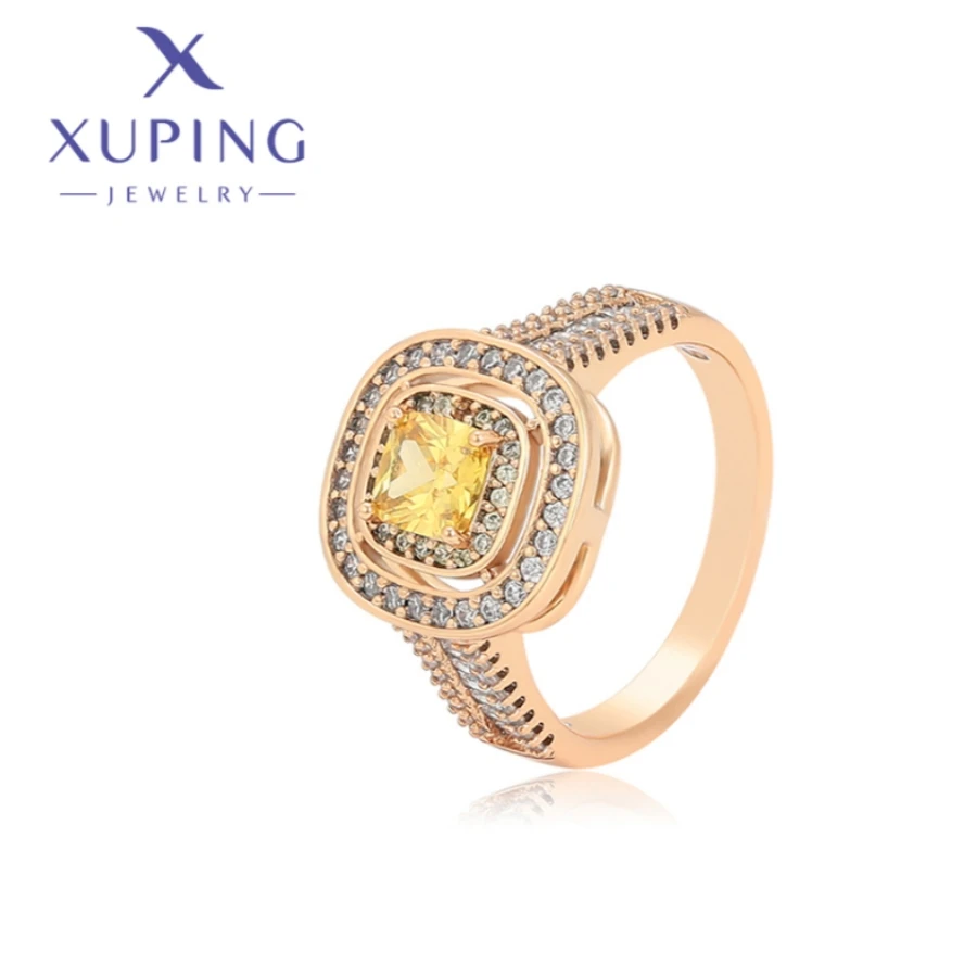 Xuping Jewelry Hot Fashion High Quality European Gold Color Couple Rings for Women Schoolgirl Christmas Party Gifts X000711085