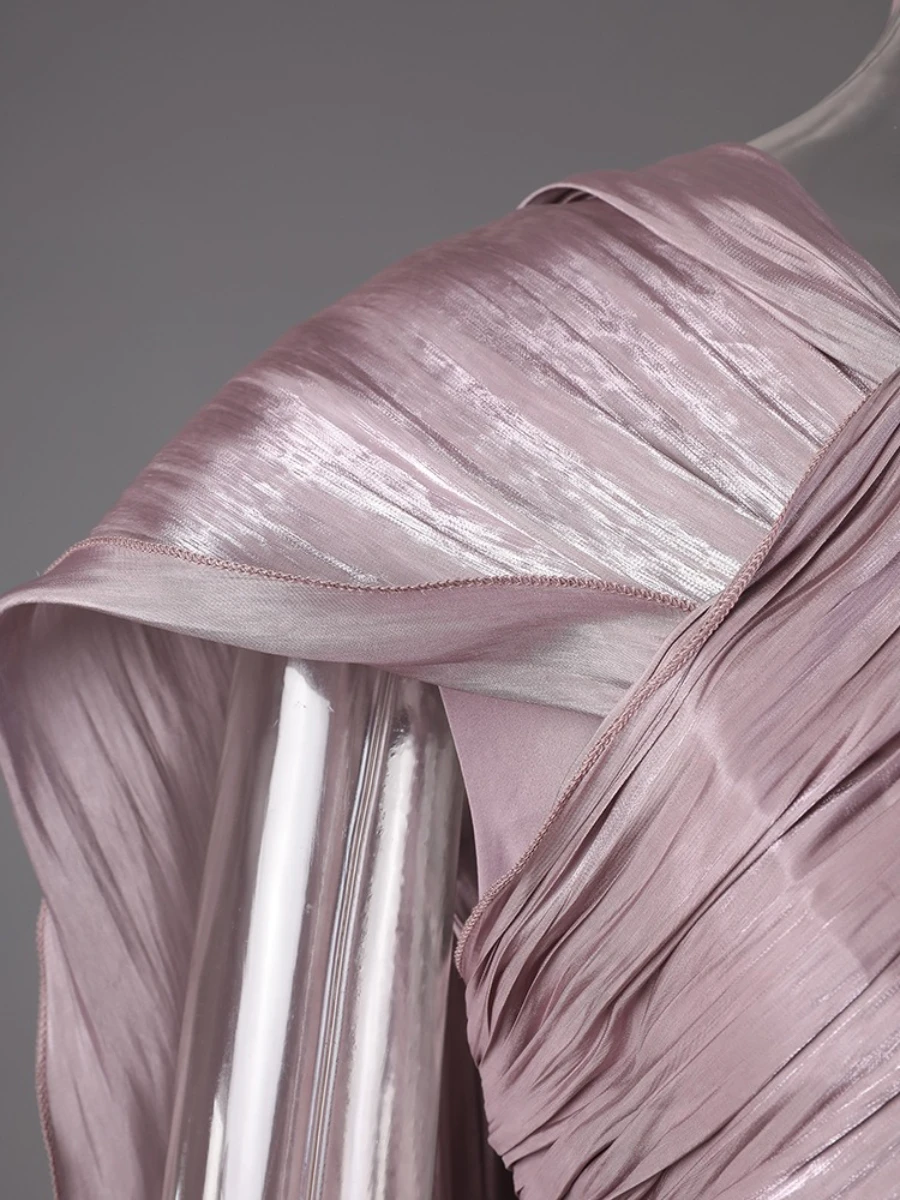 CHICEVER Purple Spliced Bandage Elegance Dress Female O Neck Sleeveless Irregular Party Women's Dresses Summer Style Fashion New