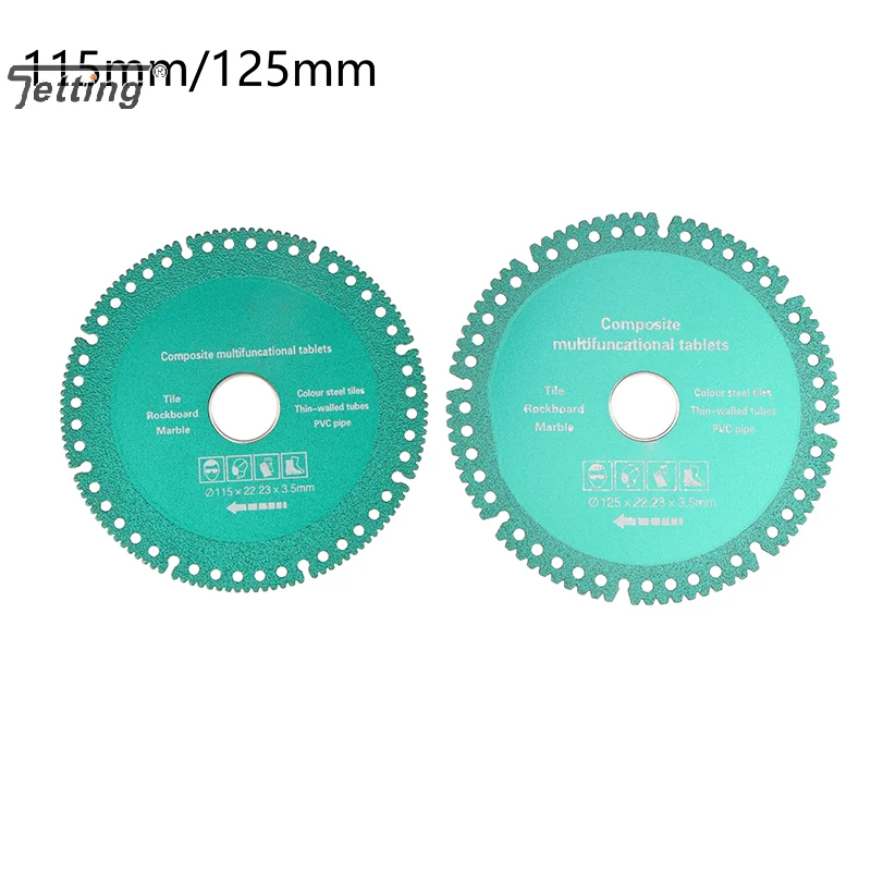 

115/125mm Brazed Diamond Saw Blade Cutting Disc 22.23mm Steel Metal Stone Cast Iron Steel Reinforcement Aluminum