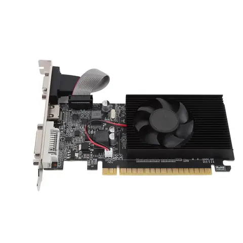 Graphics Card for Working CI Express 2.0 16X 1GB DDR3 64 Bit 500MHz 589MHz PPC Video Card with VGA DVI HD Multimedia Interface