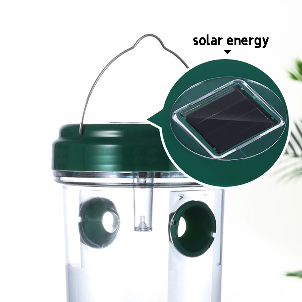 Solar Outdoor Hanging Wasp Trap LED Light Orchard Bee Catcher Insect Drosophila Trap Solar Fly Catcher Insect Control Tools