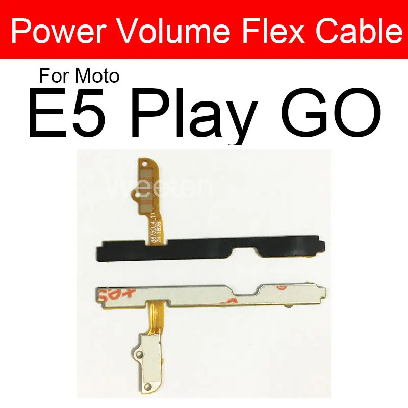 Power Volume Flex Cable For Motorola Moto E3 E4 E5 E6 E7 Plus Play E6s E5 Play Go E 2020 E7i E7 Power On Off Button Volume Cable