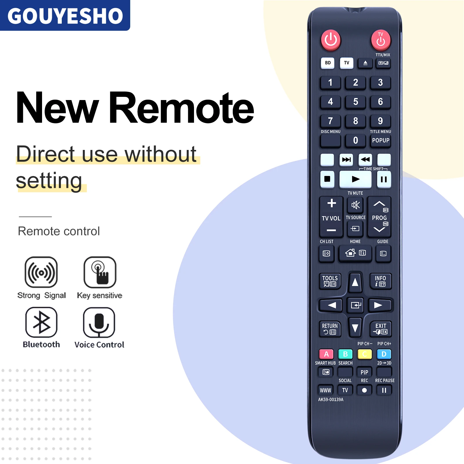 

New AK59-00139A Remote Control fit for Samsung Blu-Ray Player BD-E8300M BD-E8500M BD-E8900M BD-E8500A