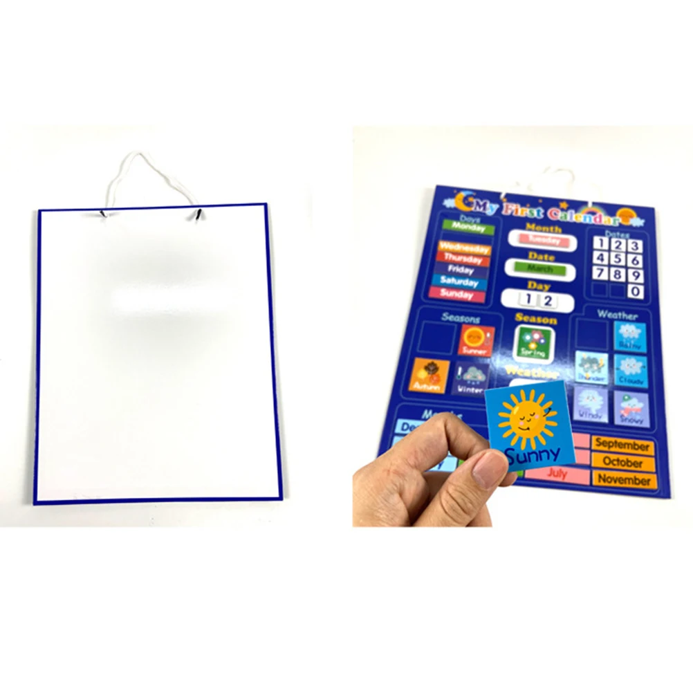 Brinquedos infantis de força magnética, Classroom Calendar Chart, Inglês Weather Board