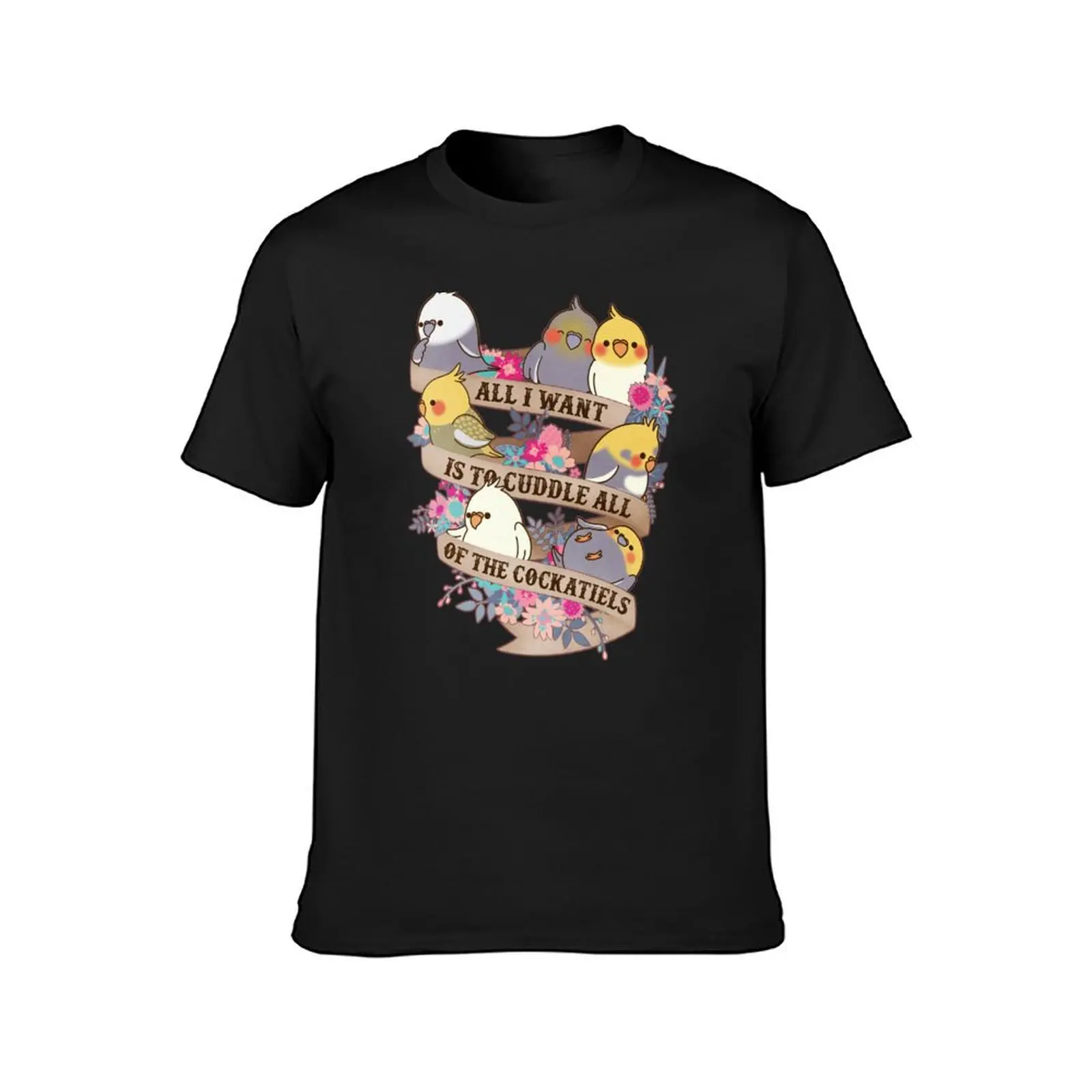 Cuddle All of the Cockatiels T-Shirt boys animal print boys whites anime clothes mens graphic t-shirts anime